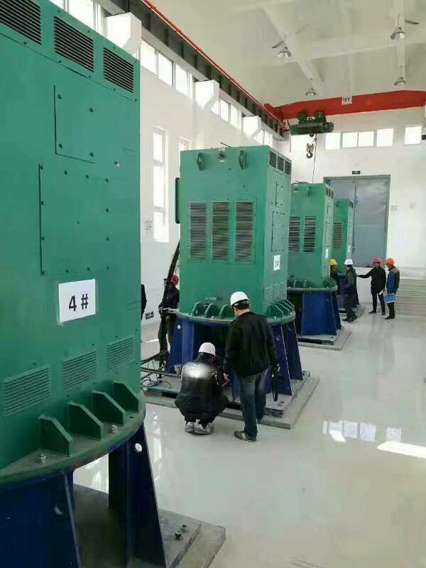 YKK500-10某污水处理厂使用我厂的立式高压电机安装现场