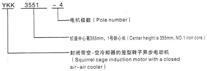 YKK系列(H355-1000)高压YKK500-10三相异步电机西安泰富西玛电机型号说明